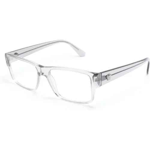 Grey Optical Frame Stylish Design , male, Sizes: 55 MM - Versace - Modalova