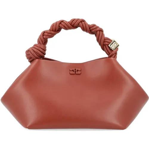 Terracotta Bou Bag Small Lederhandtasche - Ganni - Modalova
