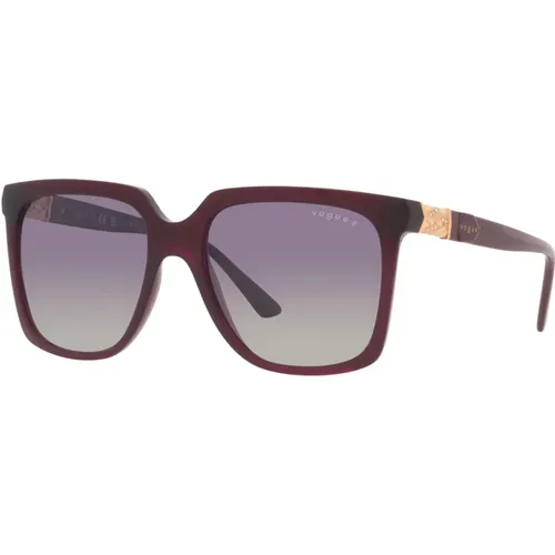 Cherry Red Square Sunglasses Polarized , female, Sizes: 54 MM - Vogue - Modalova