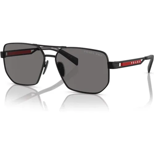 Matte /Dark Grey Sonnenbrille PS 51Zs , Herren, Größe: 59 MM - Prada - Modalova