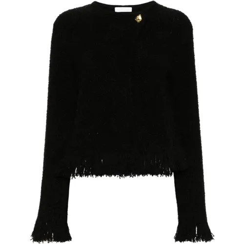Tweed Fringe Jacket , female, Sizes: M, S - Chloé - Modalova