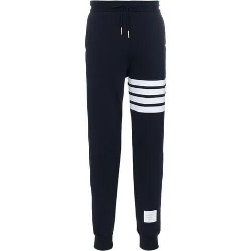 Blaue 4-Bar Jersey Sweatpants , Herren, Größe: L - Thom Browne - Modalova