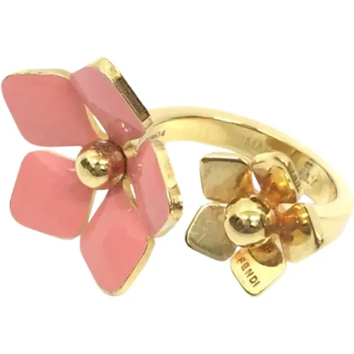 Pre-owned Gold rings , female, Sizes: ONE SIZE - Fendi Vintage - Modalova