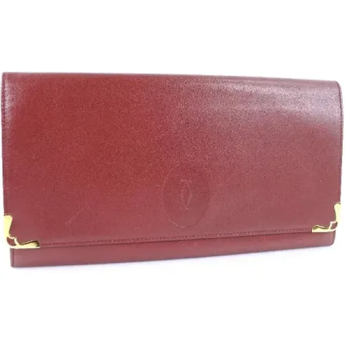 Pre-owned Leather clutches , female, Sizes: ONE SIZE - Cartier Vintage - Modalova
