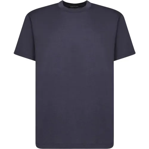 Blau T-Shirt Minimalistisches Design - Tom Ford - Modalova