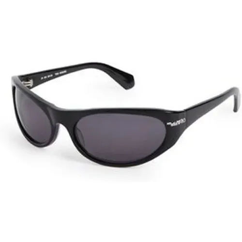 Stylische Acetat Sonnenbrille , unisex, Größe: 56 MM - Off White - Modalova