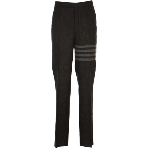 Grey Low Rise Drop Crotch Trousers , male, Sizes: L, XL - Thom Browne - Modalova