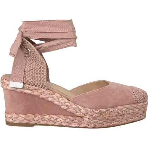 Braided Leather Wedge Sandal , female, Sizes: 5 UK, 8 UK, 7 UK, 4 UK, 6 UK - Alma en Pena - Modalova