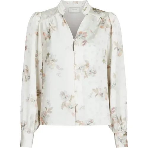 Soft Blossom Blouse with Floral Print , female, Sizes: S - NEO NOIR - Modalova