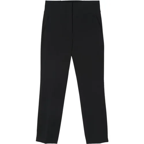 Schwarze Hose mit hoher Taille und schmaler Passform , Damen, Größe: XS - Blugirl - Modalova