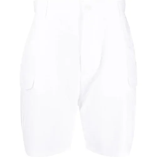 Shorts,Elegante Weiße Baumwoll-Nylon-Shorts - Giorgio Armani - Modalova