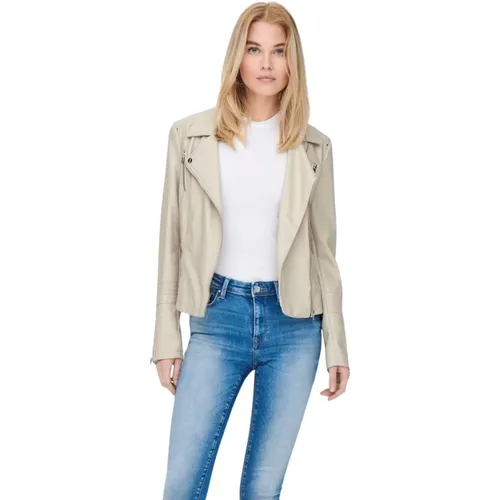 Leather Jackets , Damen, Größe: M - Only - Modalova
