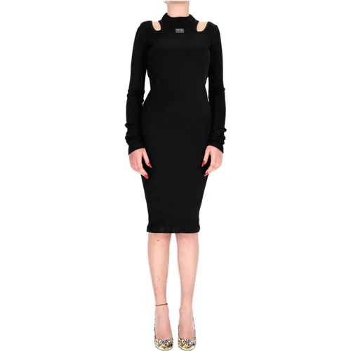 Elegantes Midi-Kleid mit langen Ärmeln - Versace Jeans Couture - Modalova