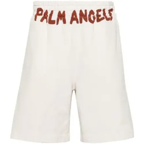 Logo Print Sweat Shorts , male, Sizes: S, L - Palm Angels - Modalova