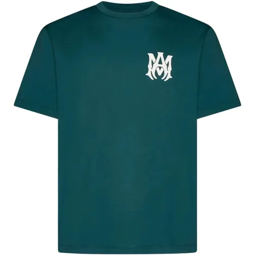 MA Core Logo Printed T-Shirt in Rain Forest , male, Sizes: L - Amiri - Modalova