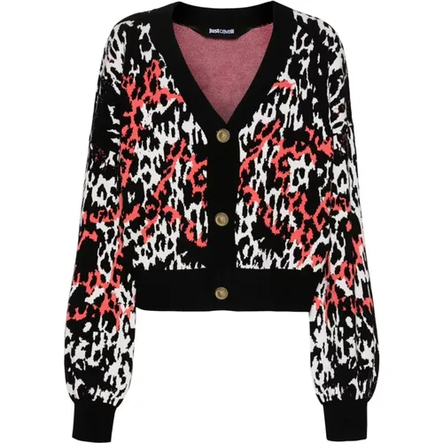 Bunter Cardigan aus Viskose und Polyester - Just Cavalli - Modalova