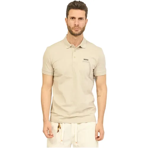 Polo Shirt Regular Fit Logo , Herren, Größe: S - Hugo Boss - Modalova