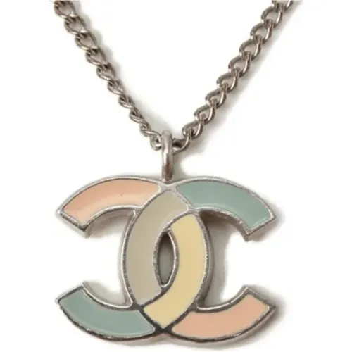 Pre-owned Silver Metal Chanel Necklace , female, Sizes: ONE SIZE - Chanel Vintage - Modalova