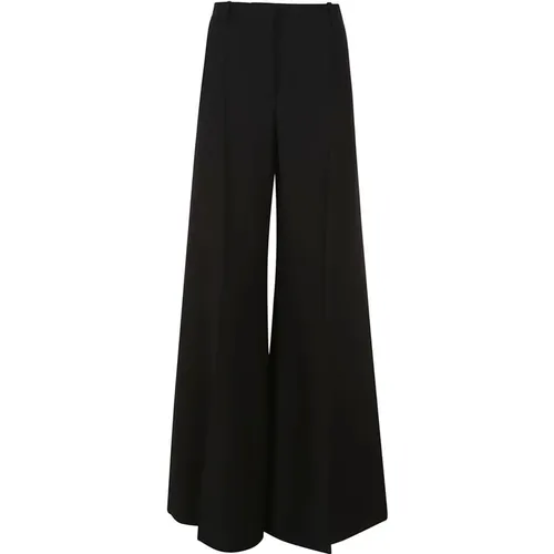 Flared Crepe Couture Pants , female, Sizes: S - Valentino - Modalova