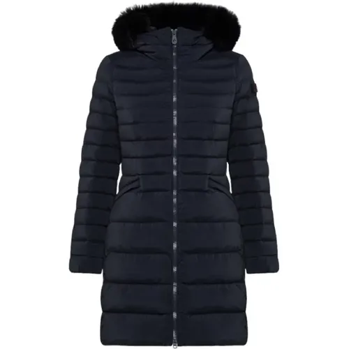 Slim Fur Hooded Jacket , female, Sizes: L - Peuterey - Modalova