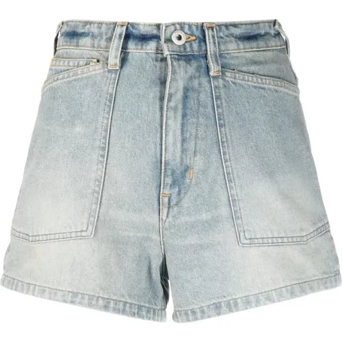 Blaue Denim Casual Shorts , Damen, Größe: W28 - Kenzo - Modalova