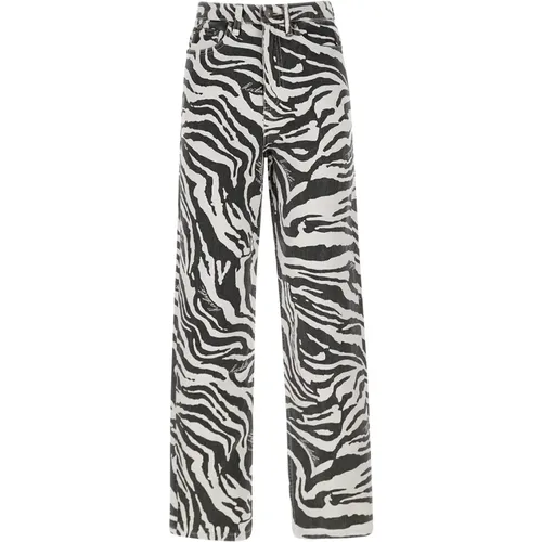 Jeans mit Zebra-Muster und weitem Bein , Damen, Größe: W26 - Rotate Birger Christensen - Modalova