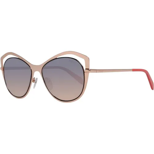 Rose Gold Butterfly Sonnenbrille mit Verlaufsgläsern - EMILIO PUCCI - Modalova