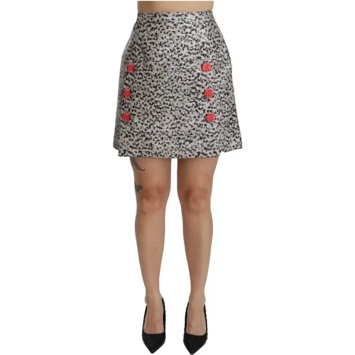 Luxury High Waist Short Skirt , female, Sizes: M, 3XS - Dolce & Gabbana - Modalova