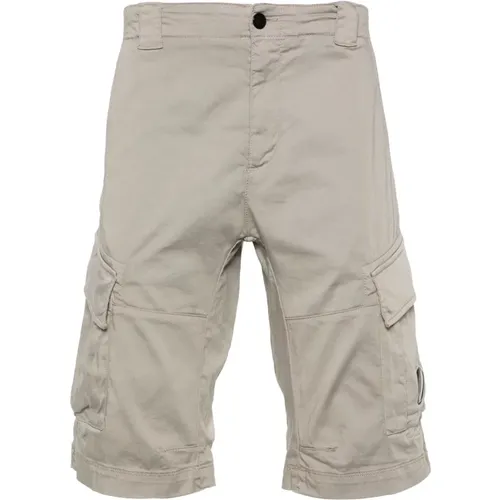 Rosa Cargo Shorts aus Stretch-Sateen , Herren, Größe: L - C.P. Company - Modalova