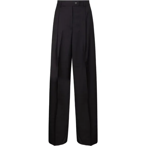 Wide Leg Wool Trousers , female, Sizes: XS, 3XS, S - SPORTMAX - Modalova