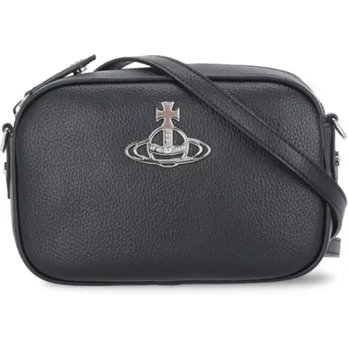 Schwarze Schultertasche mit Orb Logo - Vivienne Westwood - Modalova