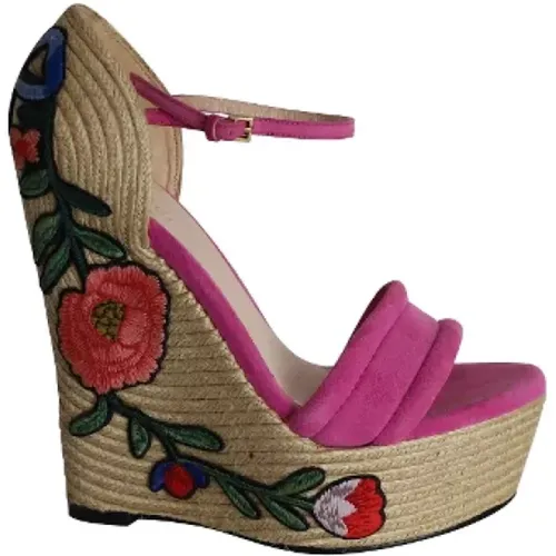Pre-owned Wildleder heels , Damen, Größe: 37 1/2 EU - Gucci Vintage - Modalova