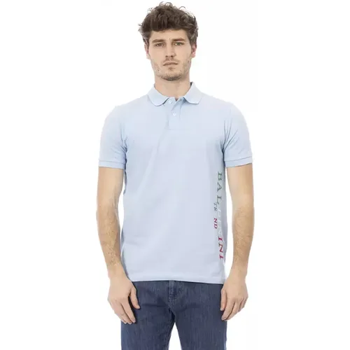 Trendiges Hellblaues Polo Shirt , Herren, Größe: M - Baldinini - Modalova