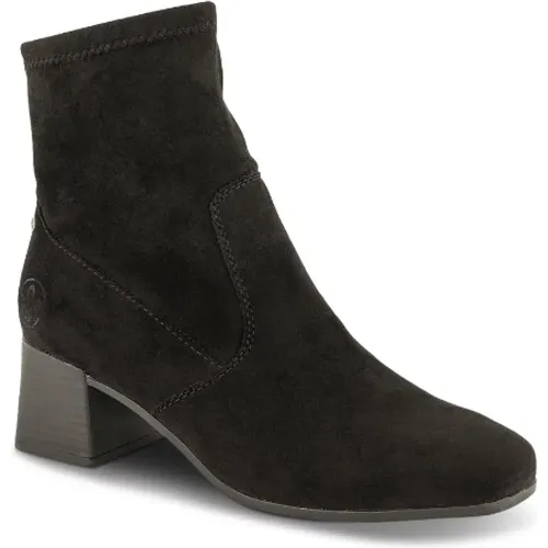 Schwarze Stiefel mit Reißverschluss , Damen, Größe: 38 EU - Rieker - Modalova