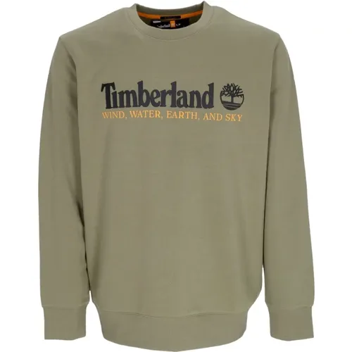 Earth Crewneck Long Sleeve Sweatshirt , male, Sizes: L, XL - Timberland - Modalova