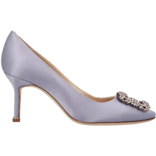 Fabric heels , female, Sizes: 7 UK, 4 1/2 UK, 4 UK, 3 1/2 UK, 3 UK, 6 UK, 5 1/2 UK - Manolo Blahnik - Modalova