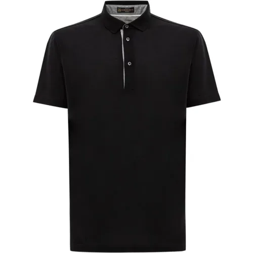 Silk Polo Shirt , male, Sizes: L - Corneliani - Modalova