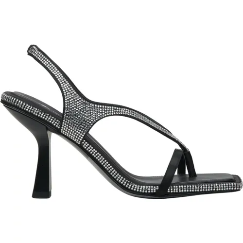 Schwarze Damen High Heels Diamant Sandalen Er00114300 , Damen, Größe: 36 EU - Estro - Modalova