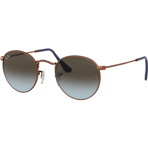 Round Metal Sunglasses Dark Bronze/ Blue , unisex, Sizes: 47 MM - Ray-Ban - Modalova