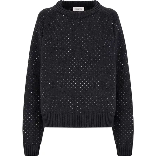 Hotfix Crystal Crewneck Sweater , Damen, Größe: S - Laneus - Modalova