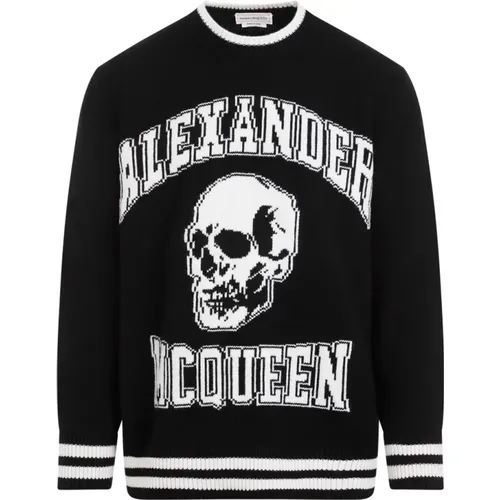 Logo Wool Sweater Aw23 , male, Sizes: XS, L, M, S - alexander mcqueen - Modalova