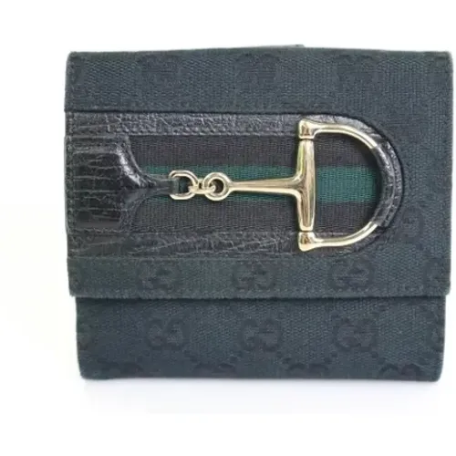 Pre-owned Navy Canvas Wallet , female, Sizes: ONE SIZE - Gucci Vintage - Modalova