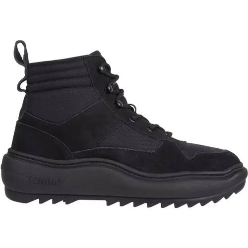 Mix Material Ankle Boots , male, Sizes: 12 UK, 8 UK, 11 UK, 9 UK, 10 UK, 7 UK - Tommy Jeans - Modalova