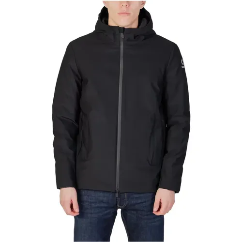 Nylon Spandex Hooded Jacket with Zip Fastening for Men , male, Sizes: S, L, 2XL, M - Suns - Modalova