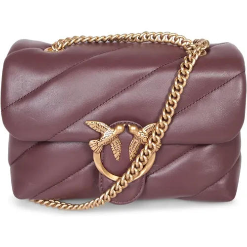 Golden Chain Mini Bag , female, Sizes: ONE SIZE - pinko - Modalova