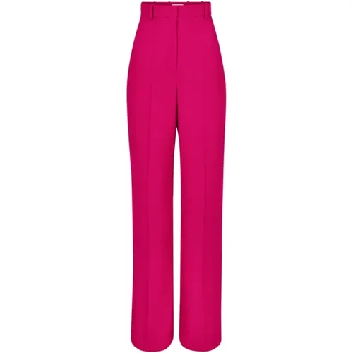 Flared Wool Pants in Fuchsia , female, Sizes: XS - Nina Ricci - Modalova