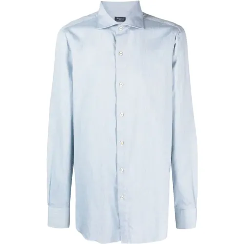 Cotton/cashmere shirt , male, Sizes: L - Finamore - Modalova