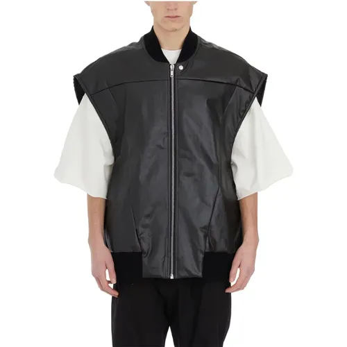 Denim Padded Jumbo Flight Vest , male, Sizes: L, M - Rick Owens - Modalova