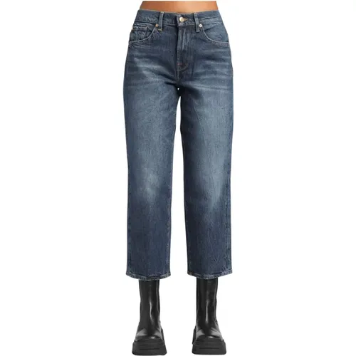 Cropped Jeans , female, Sizes: W29 - 7 For All Mankind - Modalova