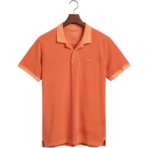 Herren Sunfaded Piqué Polo Shirt , Herren, Größe: M - Gant - Modalova